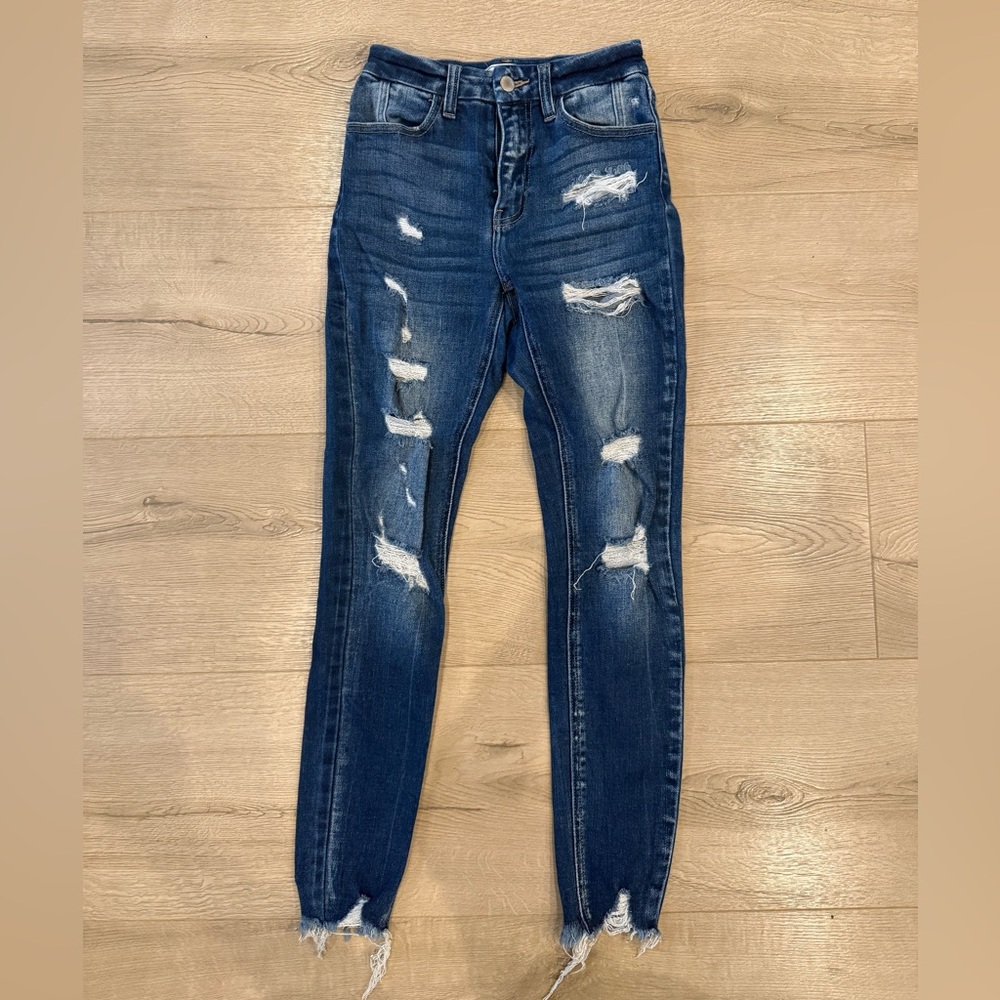 High Rise Ankle Skinny Jean